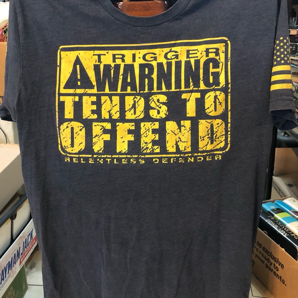 Navy T-Shirt with Yellow Graphic